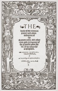 Frontispiece, The Book of Common Prayer, 1549 tekijältä English School