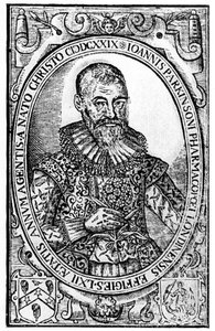 John Parkinsonin Paradisin etukappale Sole Paradisus Terrestrisissä, julkaistu 1629 tekijältä English School