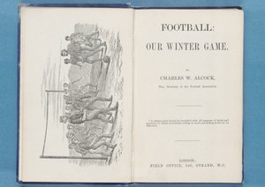 Frontispiece from Football: Our Winter Game, kirjoittanut Charles W. Alcock, 1874 (katso myös 315142 ja 315144) tekijältä English School