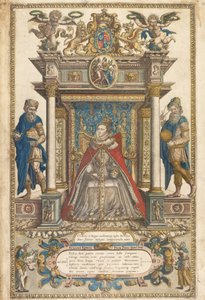 Christopher Saxonin Englannin ja Walesin maiden atlas, Lontoo 1579 (käsinvärinen kaiverrus) tekijältä English School