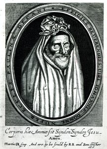 John Donnen (1572-1631) Frontispiece of Deaths Duell julkaistiin 1632 tekijältä English School