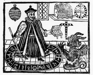 Tohtori Faustuksen elämän ja kuoleman traagisen historian etukappale, Christopher Marklin, n. 1616 tekijältä English School