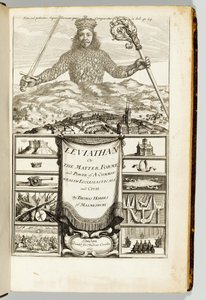 Malmesburyn Thomas Hobbesin (1588-1679) esikuva teokselle "Leviathan tai The Matter, Forme ja Power of a Common-Wealth Ecclesiasticall and Civill" tekijältä English School