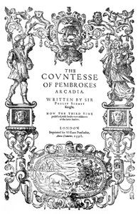 Sir Philip Sidneyn etulevy Pembrokesin kreivitär Arcadialle, 1598 tekijältä English School