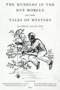 Edgar Allan Poen teos The Murders in the Morgue ja muita mysteeritarinoita, julkaistu vuonna 1893 tekijältä English School