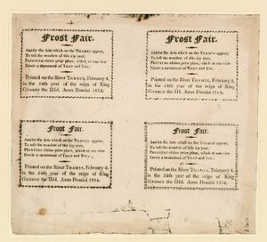 Pakkasmessut 1814. Jäälle painettu matkamuisto tekijältä English School