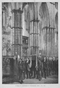Tohtori Livingstonen hautajaiset Westminster Abbeyssa tekijältä English School