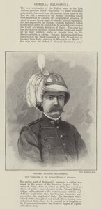 Kenraali Antonio Baldissera, Italian joukkojen uusi komentaja Abessiniassa (kaiverrus) tekijältä English School