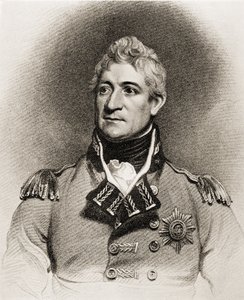 Kenraali Sir Thomas Picton (1758-1815) (litho) tekijältä English School