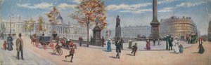 Yleisnäkymä Trafalgar Squaren kaakkoiskulmasta tekijältä English School