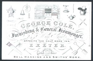George Cole, kaluste- ja yleinen rautakauppias, kauppakortti tekijältä English School