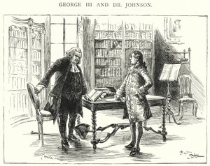 George III ja tohtori Johnson (kaiverrus) tekijältä English School