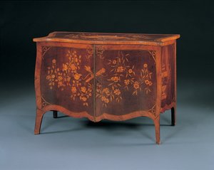 John Cobbin tapainen George III:n intarsia, n. 1770 (amarantti ja tulppaanipuu) tekijältä English School