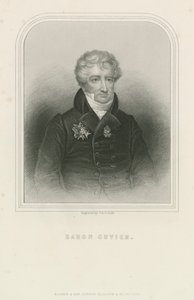 Georges Cuvier, ranskalainen luonnontieteilijä ja eläintieteilijä (kaiverrus) tekijältä English School