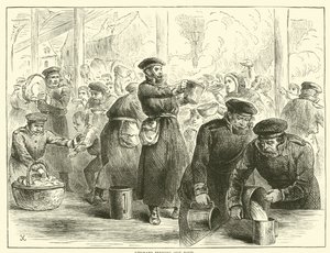 Saksalaiset tarjoilemassa ruokaa, tammikuu 1871 tekijältä English School