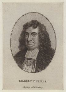 Gilbert Burnet, Salisburyn piispa, kirjailija ja historioitsija (kaiverrus). tekijältä English School