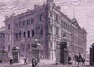 Hallituksen rakennukset, Macquarie Street, Sydney, Australia, "Australian Pictures", pub. The Religious Tract Societyn toimesta tekijältä English School
