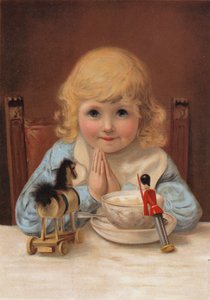 Armo ennen aterioita (chromolitho) tekijältä English School