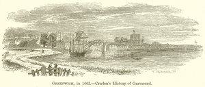 Greenwich, vuonna 1662. - Crudens History of Gravesend tekijältä English School
