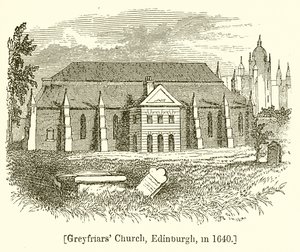 Greyfriars Church, Edinburgh, vuonna 1640 tekijältä English School