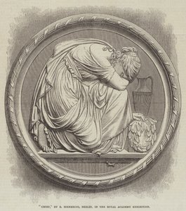 "Grief", R Siemering, Berliini, Royal Academy -näyttelyssä (kaiverrus) tekijältä English School