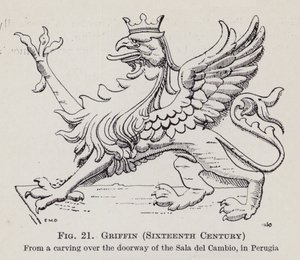Griffin, kuudestoista vuosisata (litho) tekijältä English School