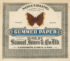 Gummed Paper, valmistaja Samuel Jones & Co Ltd, Lontoo tekijältä English School