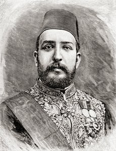HH Muhammad Tewfik Pasha, Tawfik Egypti, 1890 (puukaiverrus)
