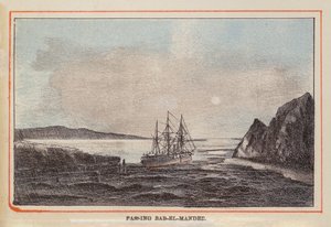 HM Indian Troop-Ship: Bab-El-Mandedin ohi (värillinen kaiverrus). tekijältä English School