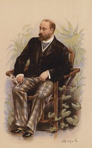 Hänen korkeutensa Walesin prinssi, tuleva kuningas Edward VII (värilitografia). tekijältä English School