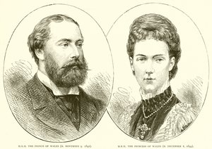 H.R.H. Walesin prinssi (s. 9. marraskuuta 1841). H.R.H. Walesin prinsessa (s. 1. joulukuuta 1844) tekijältä English School