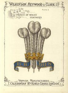 H R H Walesin prinssin höyhenet (chromolitho) tekijältä English School