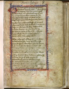 Harley 2392, f.1 Troilus and Criseyde, kirjoittanut Geoffrey Chaucer (vellum) tekijältä English School