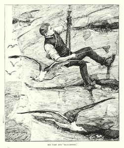 Hän käyttää "munalusikkaansa" (kaiverrus). tekijältä English School