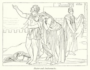 Hector ja Andromache (litho) tekijältä English School