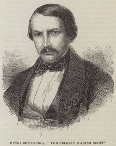 Henri Conscience, "Belgialainen Walter Scott" (kaiverrus) tekijältä English School