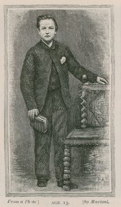 Henry Arthur Jones, näytelmäkirjailija, 13-vuotias tekijältä English School