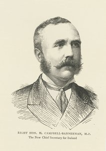 Henry Campbell-Bannerman Irlannin pääsihteeriksi (kaiverrus) tekijältä English School