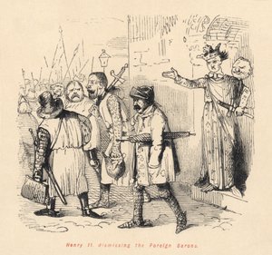 Henrik II (1133-89) erotti ulkomaalaiset paronit tekijältä English School