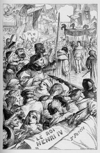 Henry IV (Henry IV) - Kuvitus teoksessa "" William Shakespearen valmiit teokset"" 1866 - Tämän painoksen kuvitukset ja yleinen muoto on lainattu Cassellin kuvitetusta Shakespearesta, joka julkaistiin Lontoossa tekijältä English School
