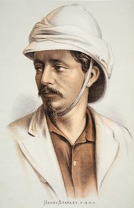 Henry Stanley FRGS, kuvitus J. Ewing Richien David Livingstonen elämän ja löytöjen kuvapainoksesta, pub. kirjoittanut A. Fullarton & Co., 1876 tekijältä English School