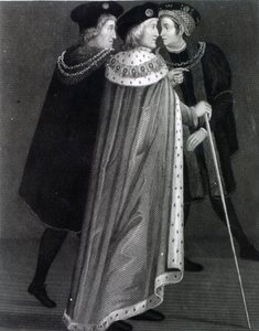 Henry VII Richard Empsonin ja Sir Edmund Dudleyn kanssa (kaiverrus) tekijältä English School
