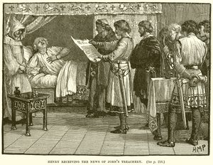 Henry saa News of Johns Treachery -uutiset tekijältä English School