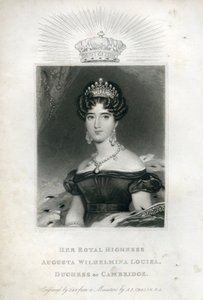 Hänen kuninkaallinen korkeutensa Augusta Wilhelmina Louisa, Cambridgen herttuatar, 1830 tekijältä English School