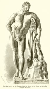 Hercules, joka tunnetaan nimellä Farnese, löydettiin Roomasta Caracallan kylpylöistä. (Nepolin museo) tekijältä English School