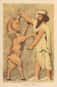 Herodotos: Herodotos: Persian kuningas (värilitografia). tekijältä English School