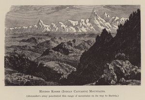 Hindoo Koosh, Intian Kaukasus, vuoret (kaiverrus) (kaiverrus) tekijältä English School