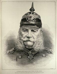 Hänen Keisarillinen Majesteetti Vilhelm I (1797-1888), Preussin kuningas ja Saksan keisari, "The Illustrated London News" -julkaisusta, kaiverrus R. Taylor, 19. maaliskuuta 1887 tekijältä English School