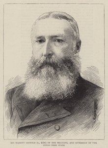 Hänen Majesteettinsa Leopold II, belgialaisten kuningas ja Kongon vapaavaltion suvereeni (kaiverrus) tekijältä English School