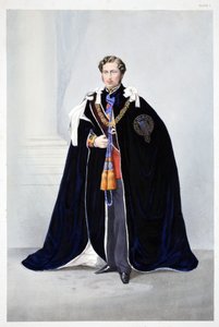 Hänen kuninkaallinen korkeutensa Albert Edward, Walesin prinssi, Edward VII:n ja tanskalaisen Alexandran avioliiton muistomerkki, pub. 1864 tekijältä English School